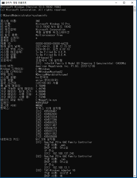 cmd 시스템 정보 보기.PNG